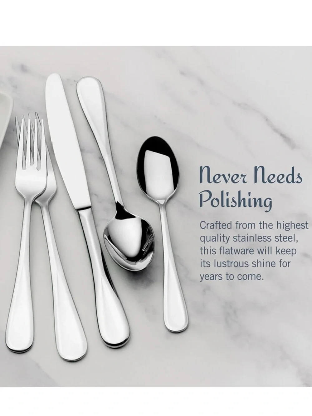 Mikasa Bravo 18/10 Stainless Steel Flatware Set, 96 - Piece Service for 12
